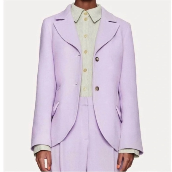 Stine Goya Grace Wool Blazer Jacket Purple Lilac - Picture 3 of 12